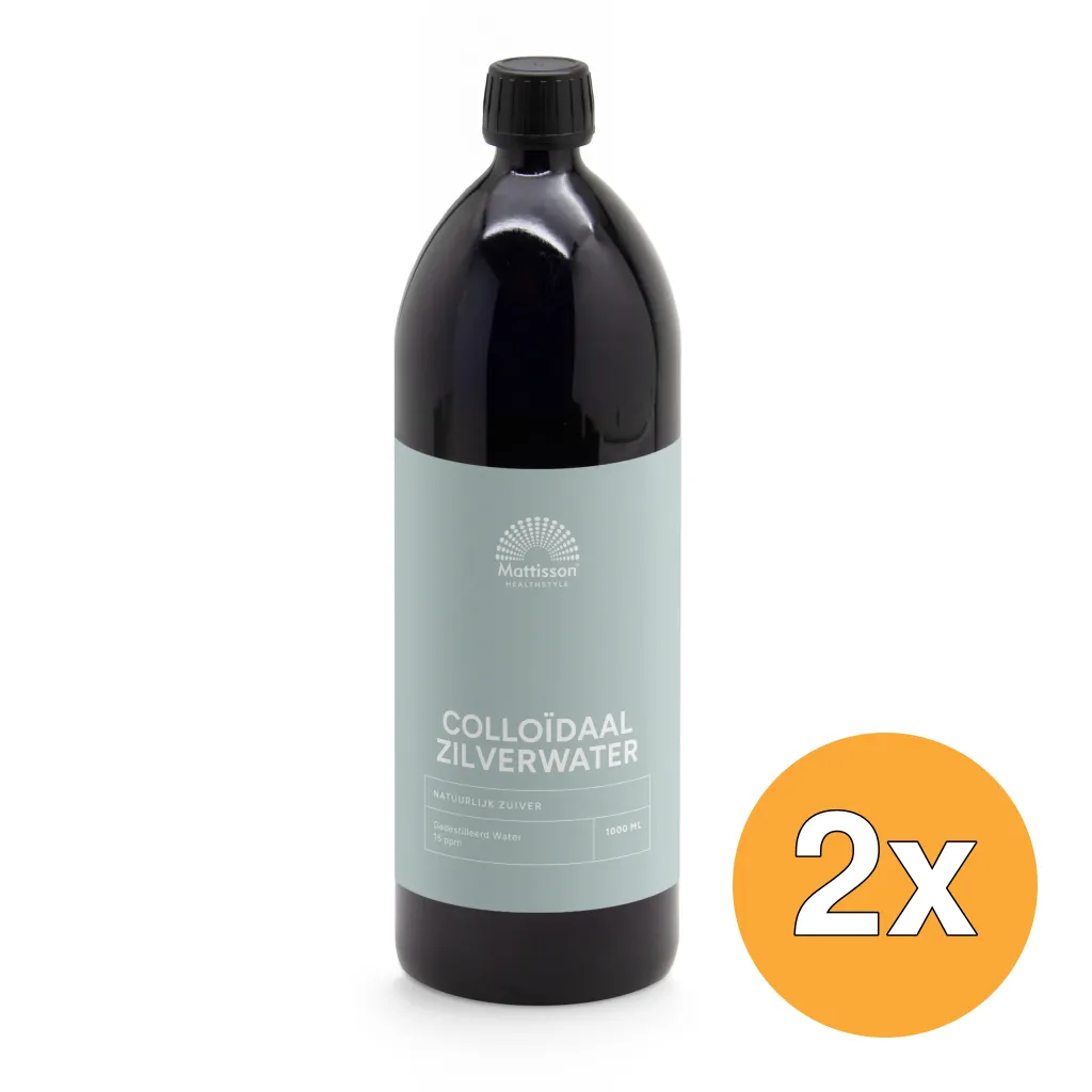2x Mattisson Colloidaal Zilverwater 15Ppm (1000 ml)