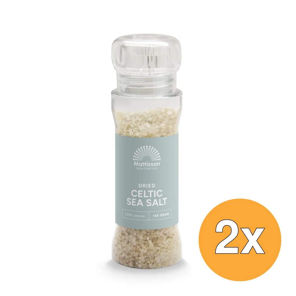 2x Mattisson Keltisch Zeezout Gedroogd Molen (125 gr)