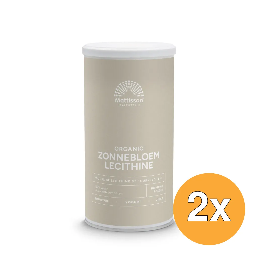 2x Mattisson Zonnebloem Lecithine Poeder Bio (180 gr)