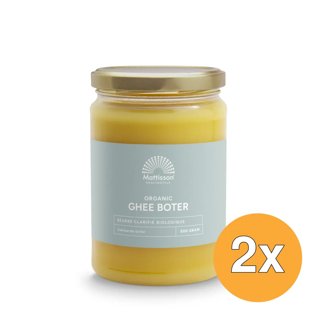 2x Mattisson Ghee Geklaarde Boter Bio (500 gr)