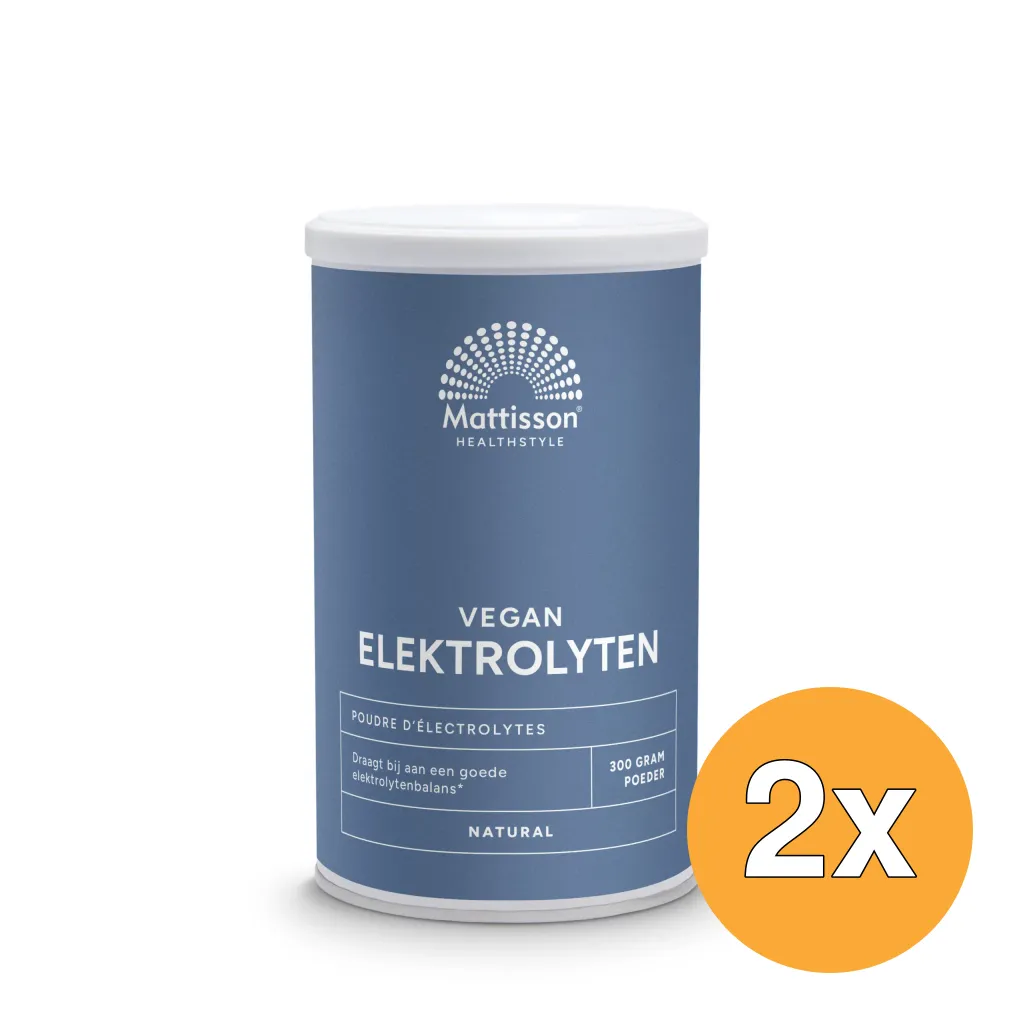 2x Mattisson Vegan Elektrolyten Poeder Naturel (300 gr)