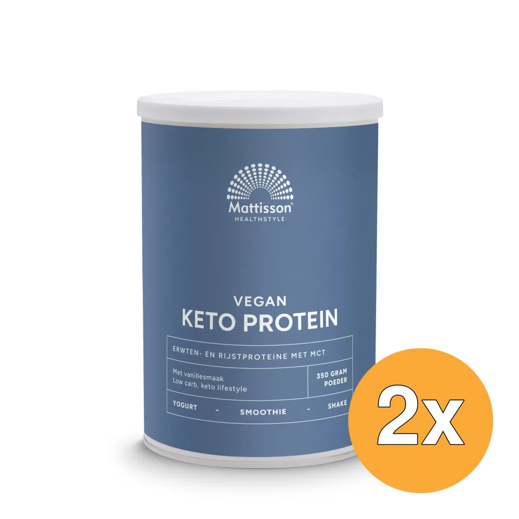2x Mattisson Vegan Keto Protein Shake - Pea, Rice & Mct (350 gr)