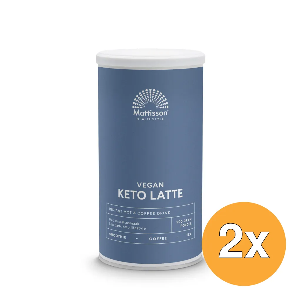 2x Mattisson Vegan Keto Latte Instant Mct & Coffee Drink (200 gr)