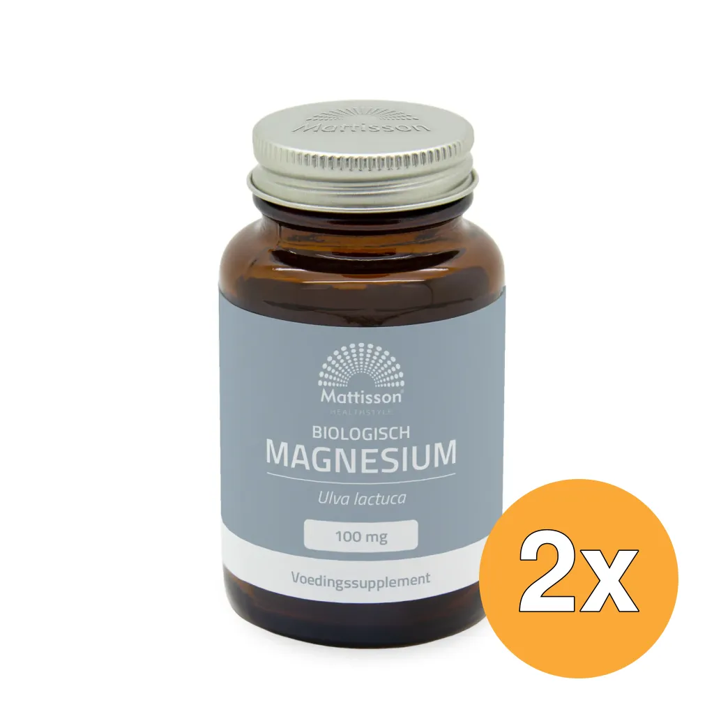 2x Mattisson Biologische Magnesium 100 mg (60 capsules)