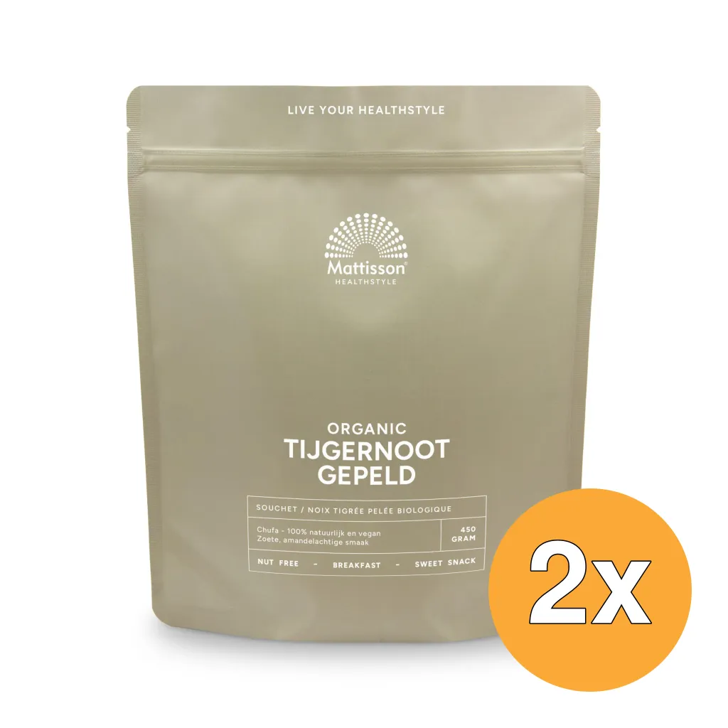 2x Mattisson Tijgernoot Chufa Gepeld Bio (450 gr)