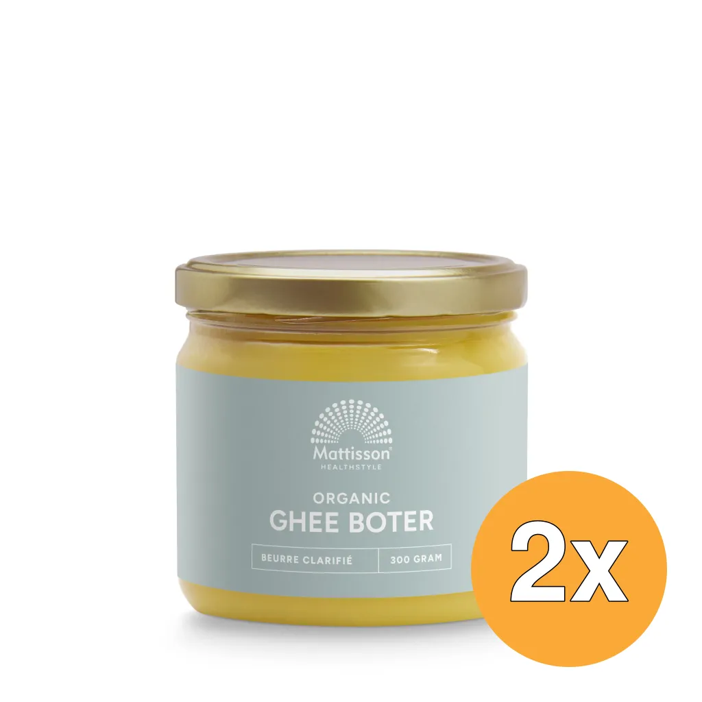 2x Mattisson Ghee Geklaarde Boter Bio (300 gr)