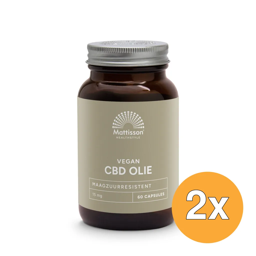 2x Mattisson Cbd Olie 15 Mg (60 vega capsules)