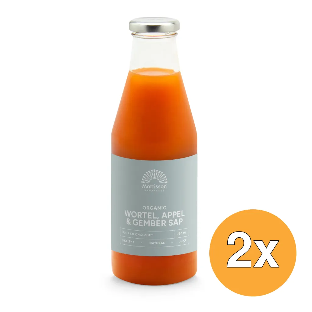 2x Mattisson Wortel Appel & Gembersap Bio (750 ml)