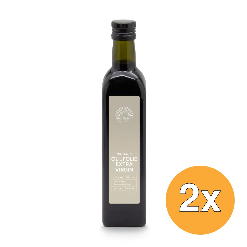 2x Mattisson Organic Olijfolie Extra Virgin (500 ml)