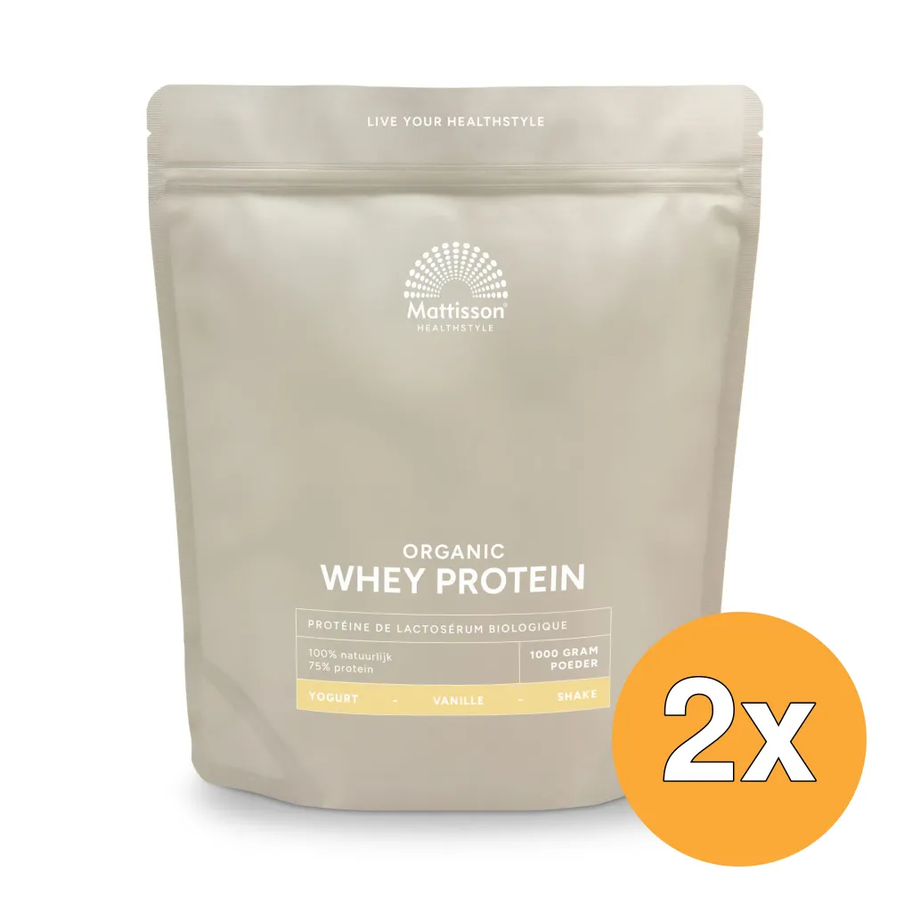 2x Mattisson Whey Proteïne Poeder Vanille 75% (1000 gr)