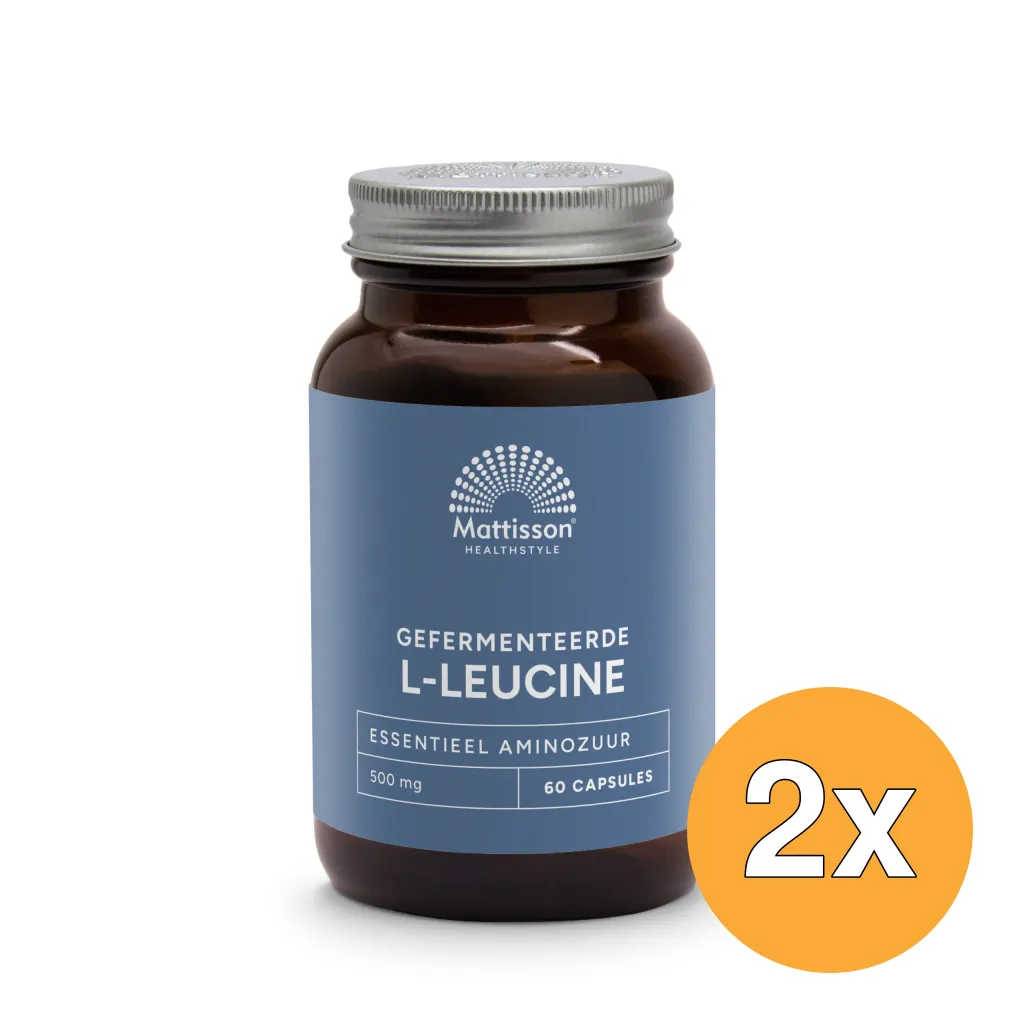 2x Mattisson Fermented L-Leucine 500 Mg (60 capsules)