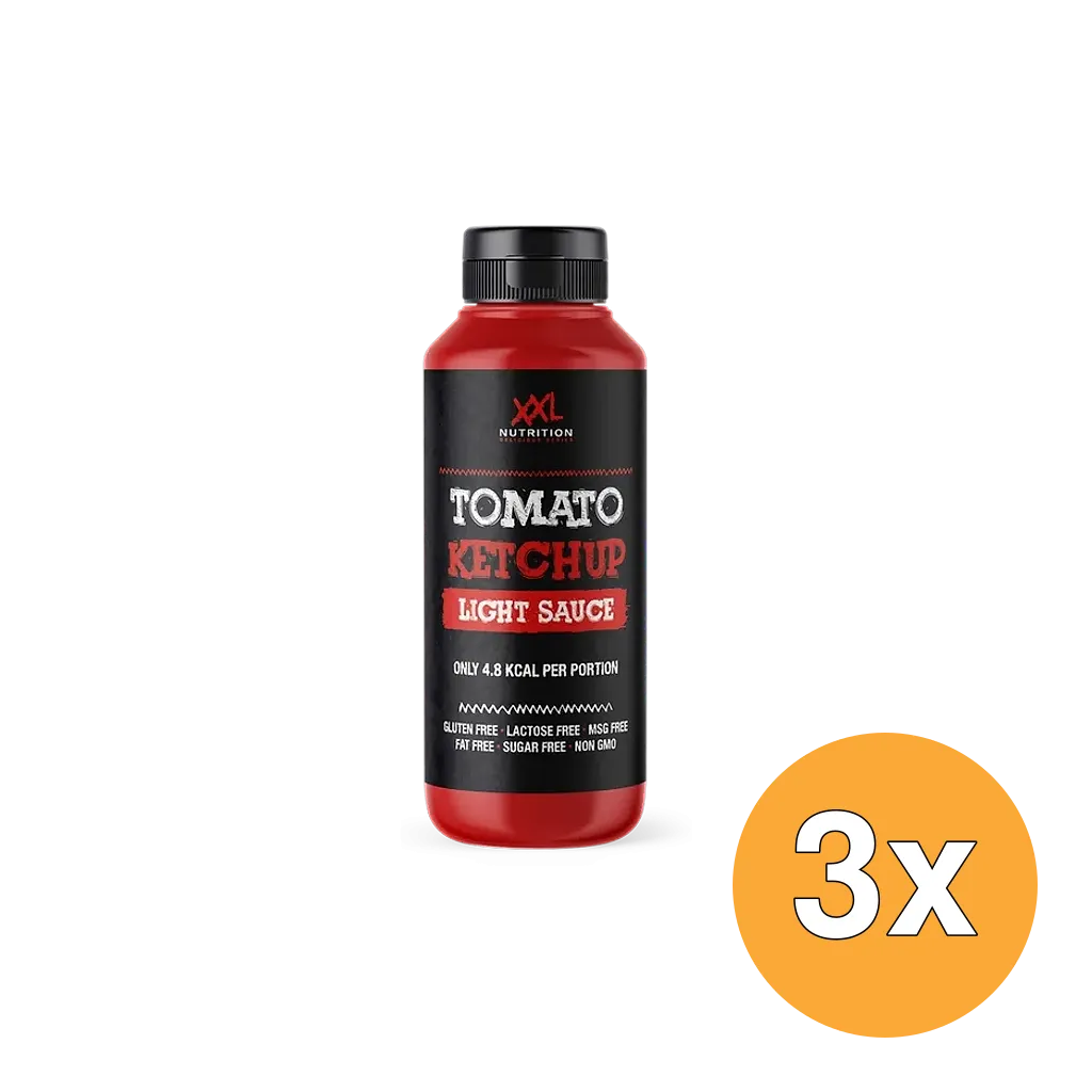 3x XXL Nutrition Light Saus - Tomaten Ketchup (265 ml)