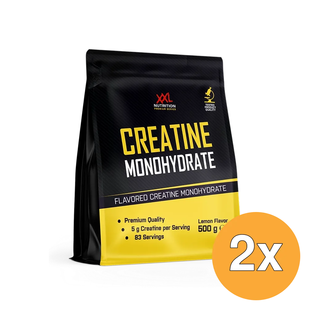 2x XXL Nutrition Creatine Monohydraat Lemon (500 gr)