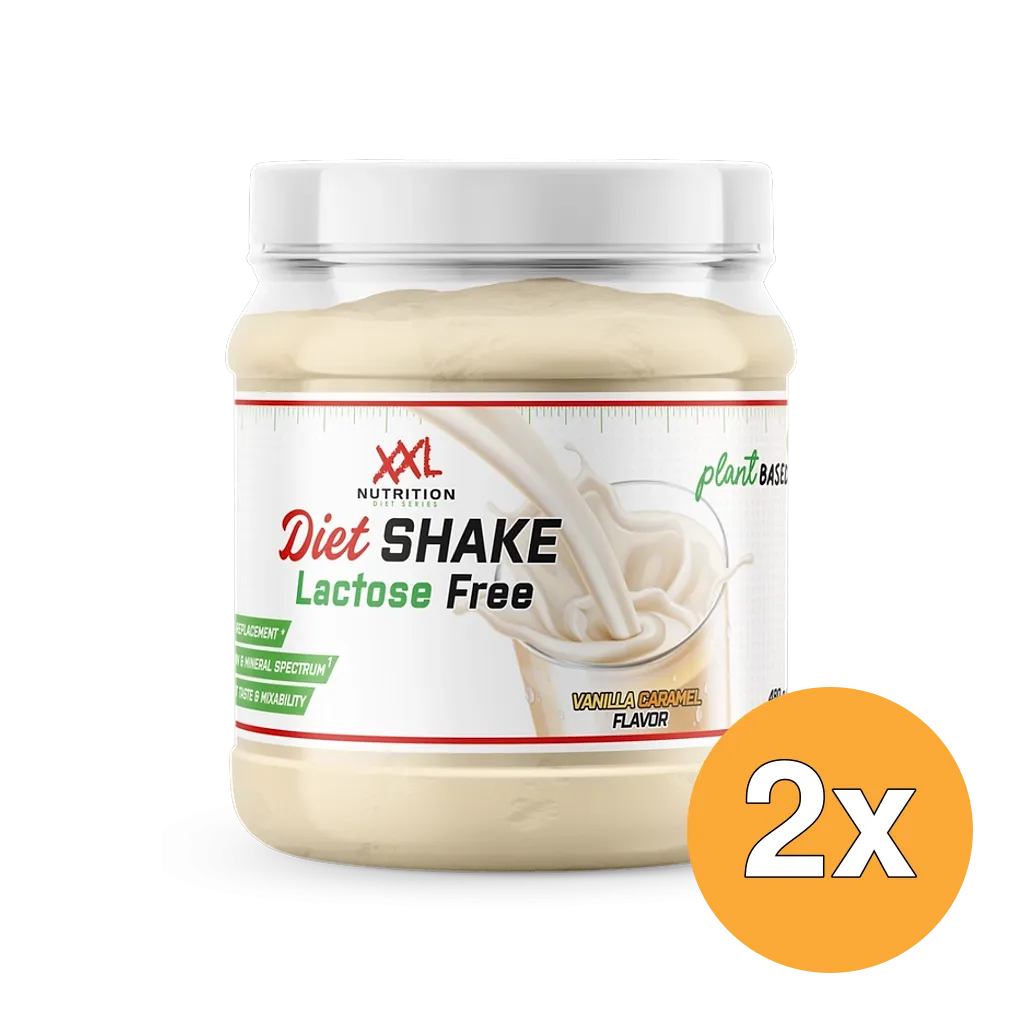 2x XXL Nutrition Diet Shake Lactose Free Vanilla Caramel (480 gr)