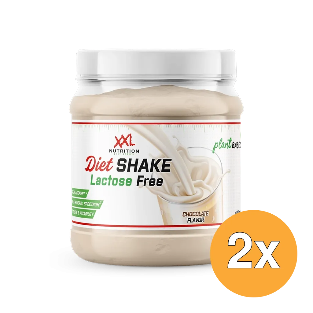 2x XXL Nutrition Diet Shake Lactose Free Chocolade (480 gr)
