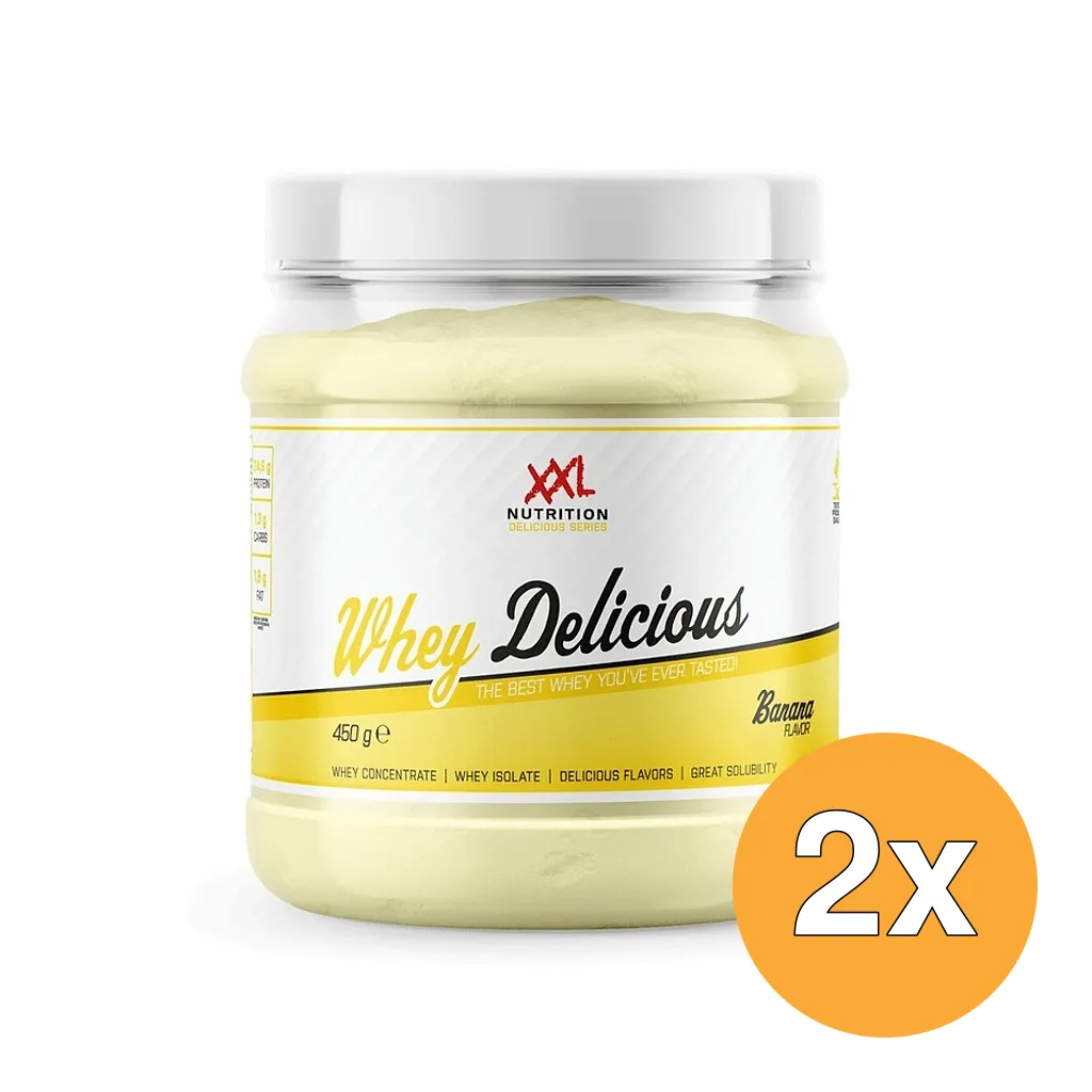 2x XXL Nutrition Whey Delicious Banaan (450 gr)