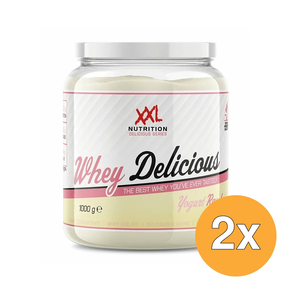 2x XXL Nutrition Whey Delicious Yoghurt Raspberry (1000 gr)