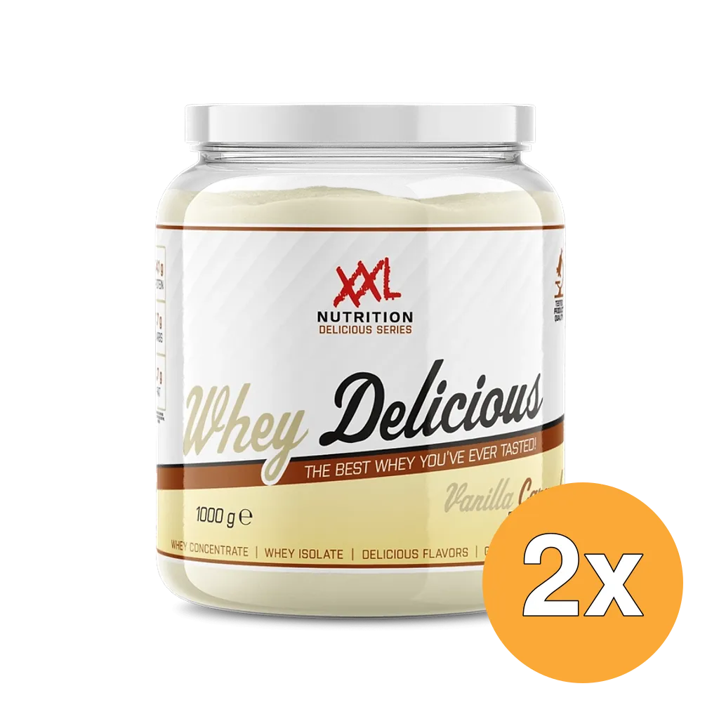 2x XXL Nutrition Whey Delicious Vanille Caramel (1000 gr)