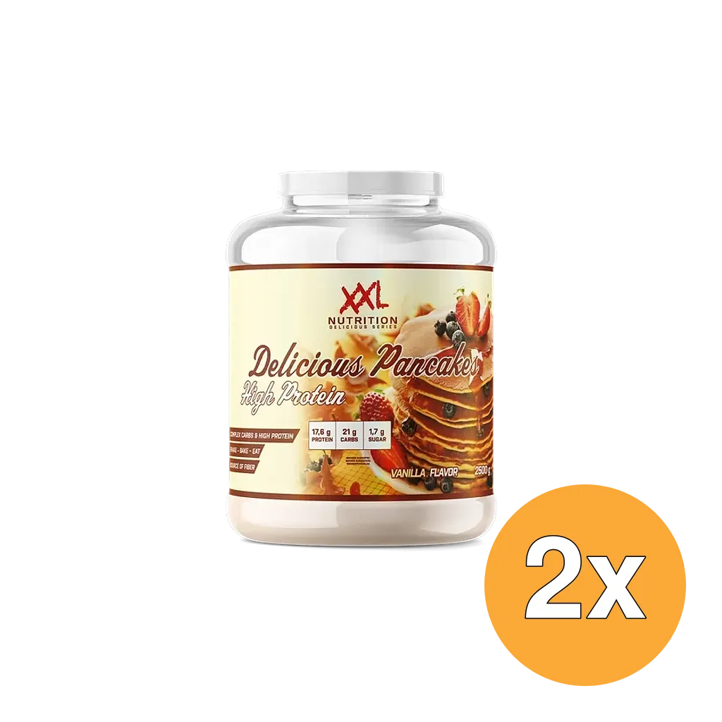 2x XXL Nutrition Delicious Protein Pancakes - Vanille (2500 gram)