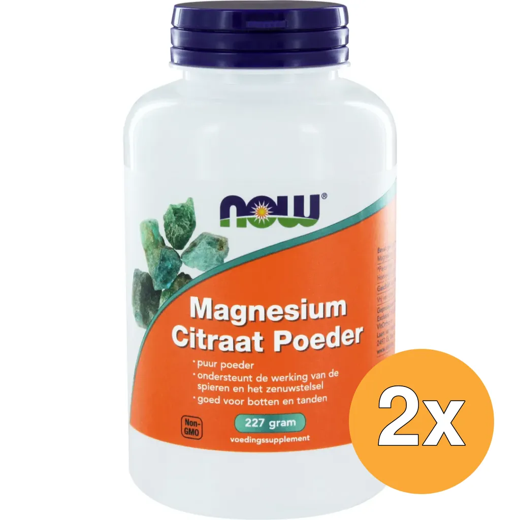 2x Now Magnesium citraat poeder (227 gr)