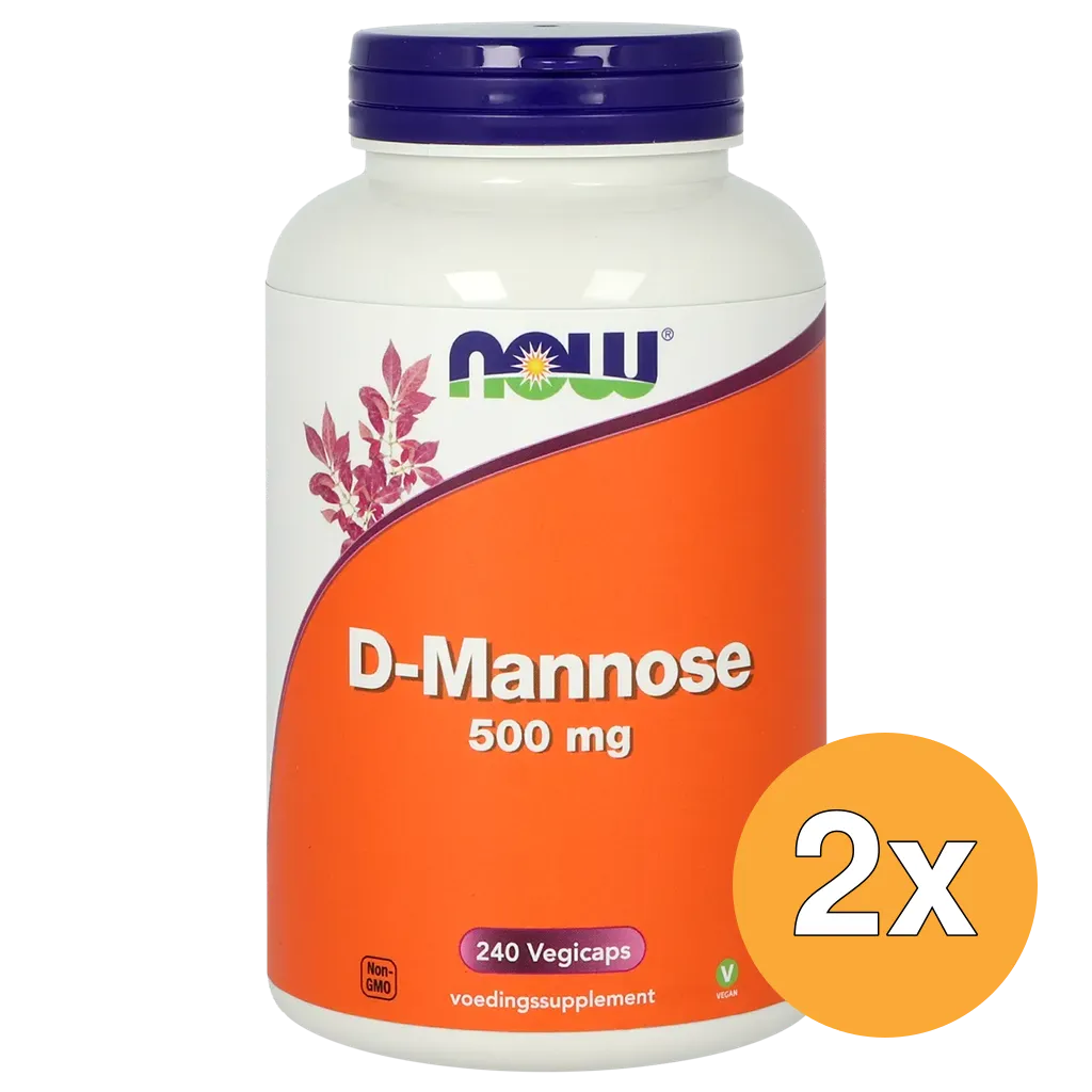 2x Now D-Mannose 500mg (240 vega capsules)