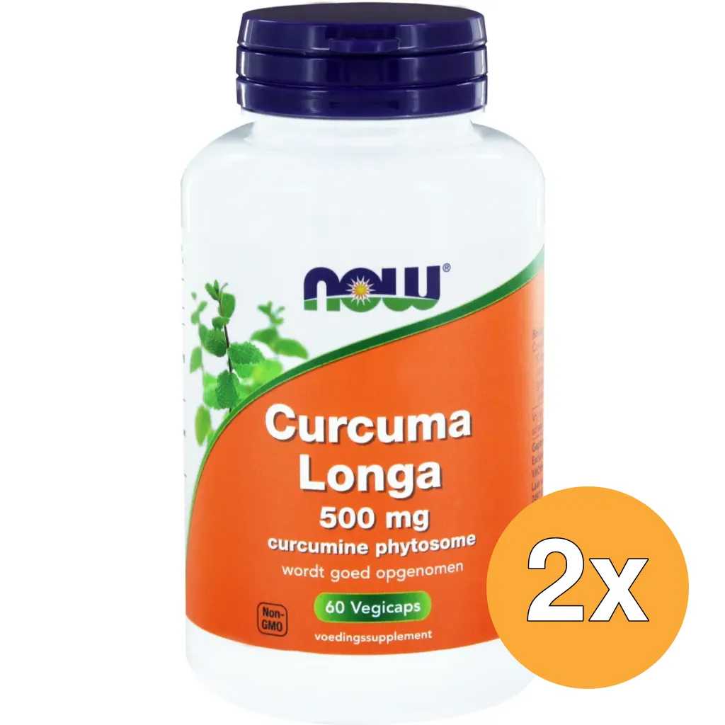 2x Now Curcuma Longa 500 mg (60 vega capsules)