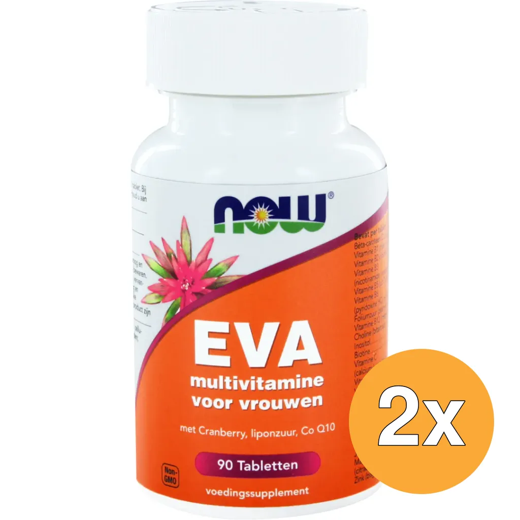 2x Now Eva multivitamine voor vrouwen (90 tabletten)