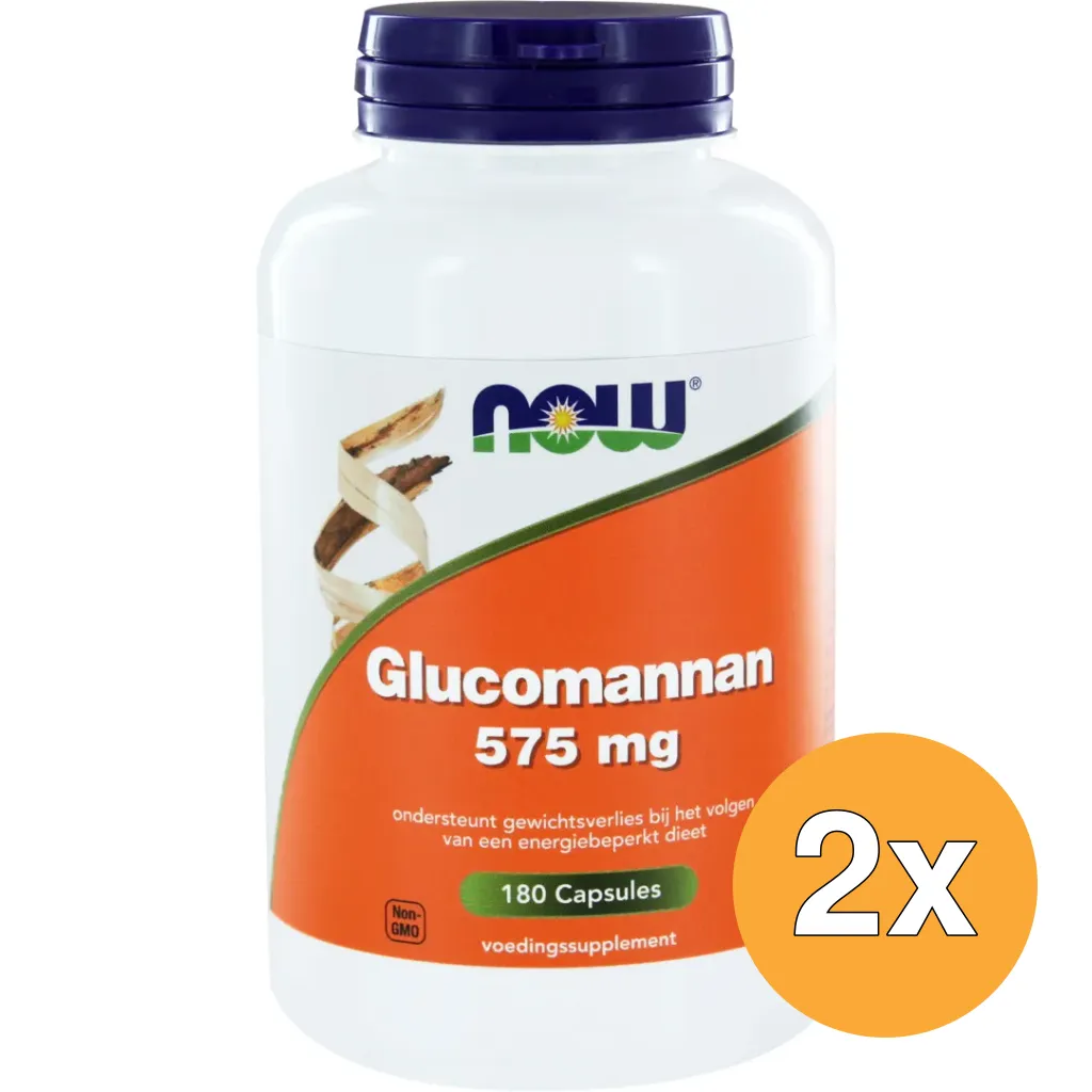 2x Now Glucomannan 575 mg (180 capsules)