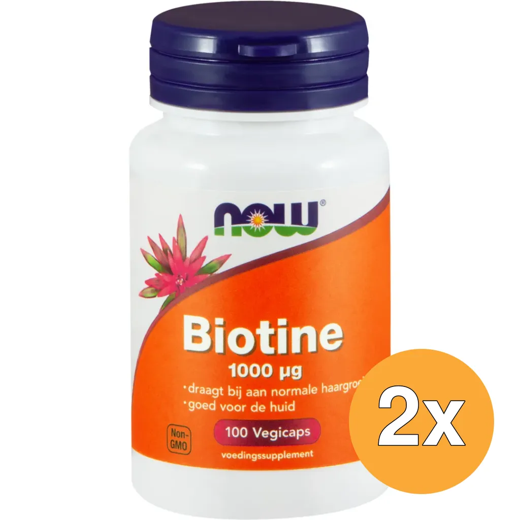 2x Now Biotine 1000 mcg (100 vega capsules)