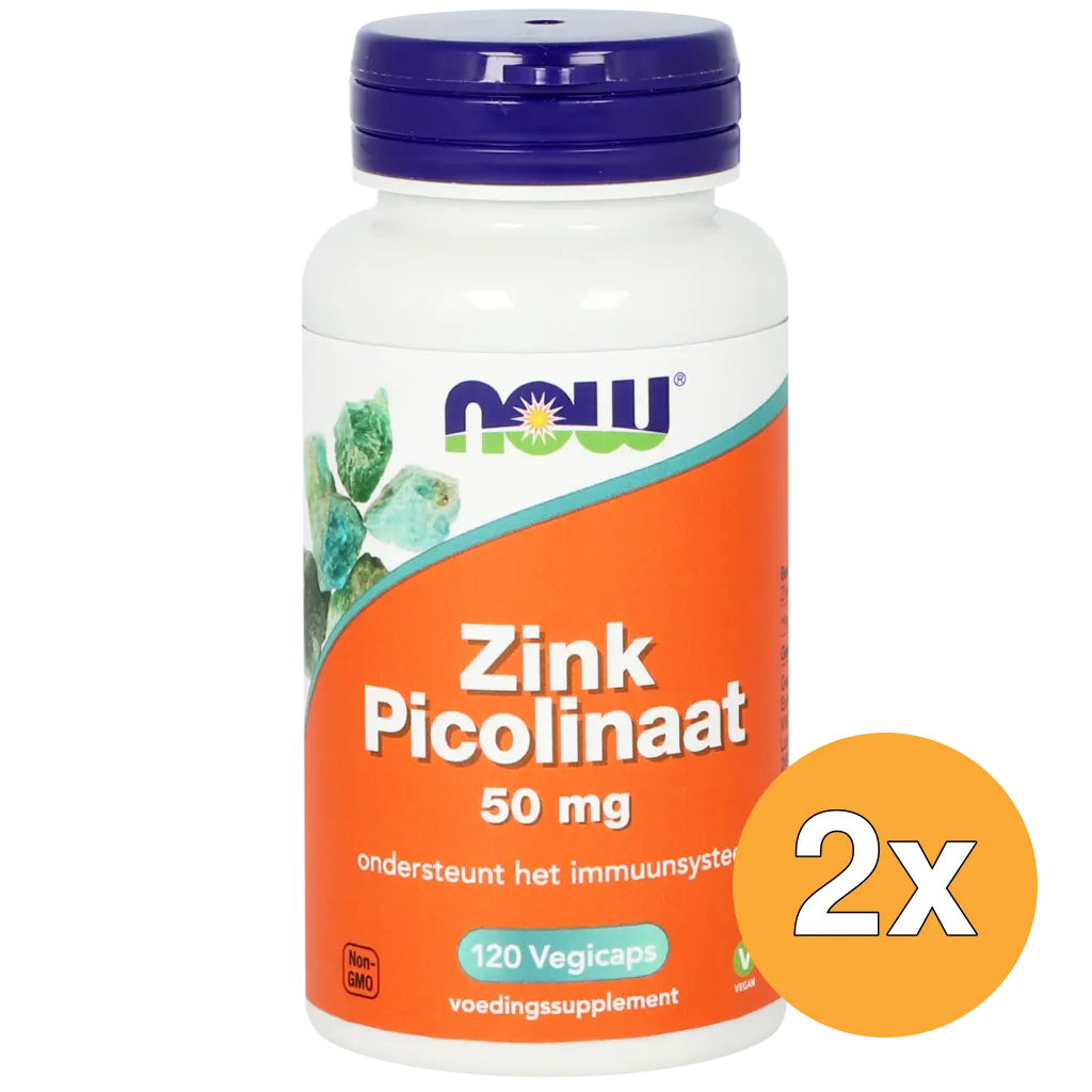 2x Now Zink Picolinaat 50 mg (120 vega capsules)