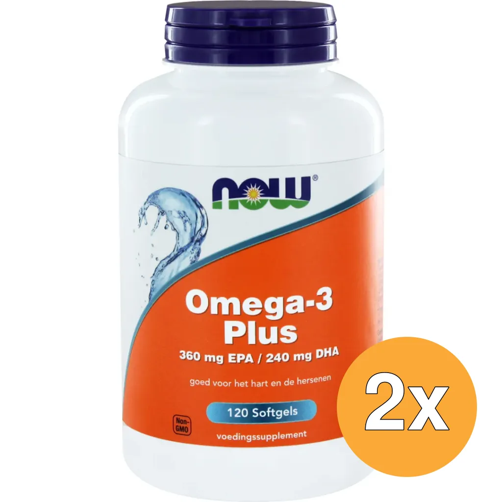 2x Now Omega-3 Plus 360 Mg Epa 240 Mg Dha (120 softgels)