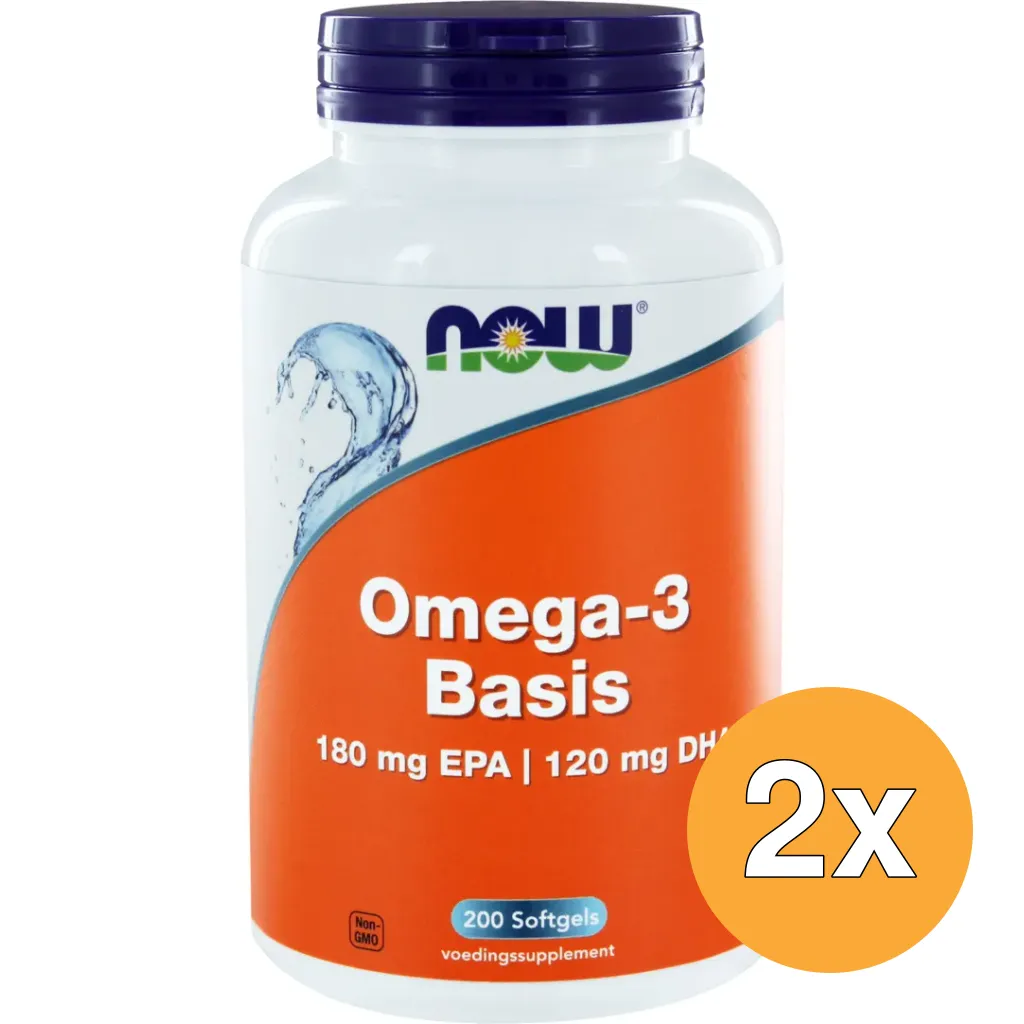 2x Now Omega-3 Basis 180 Mg Epa 120 Mg Dha (200 softgels)