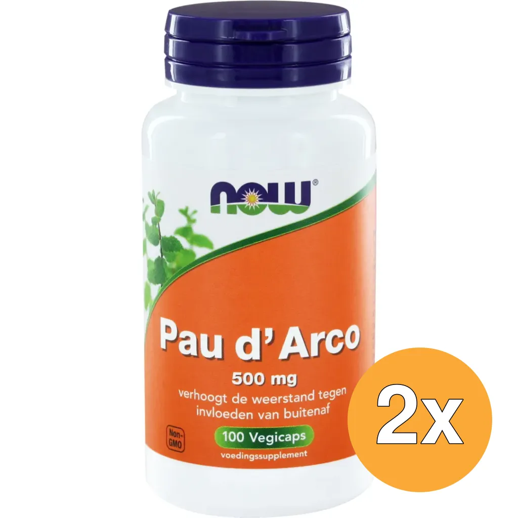 2x Now Pau d arco 500 mg (100 vega capsules)