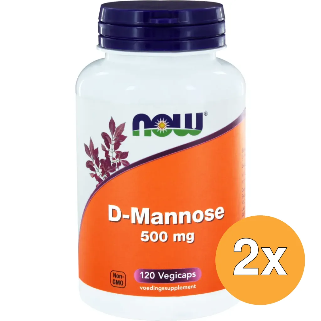 2x Now D Mannose 500 mg (120 vega capsules)