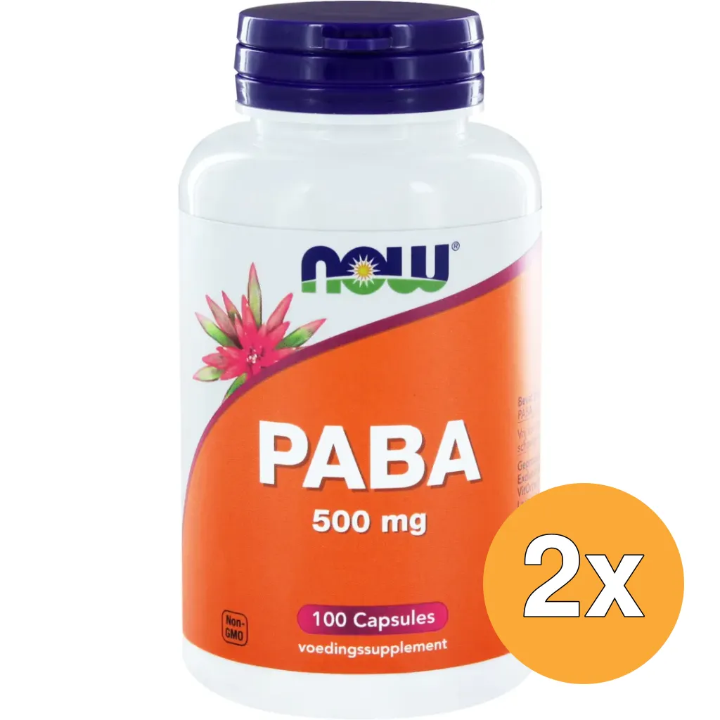 2x Now PABA 500 mg (100 capsules)