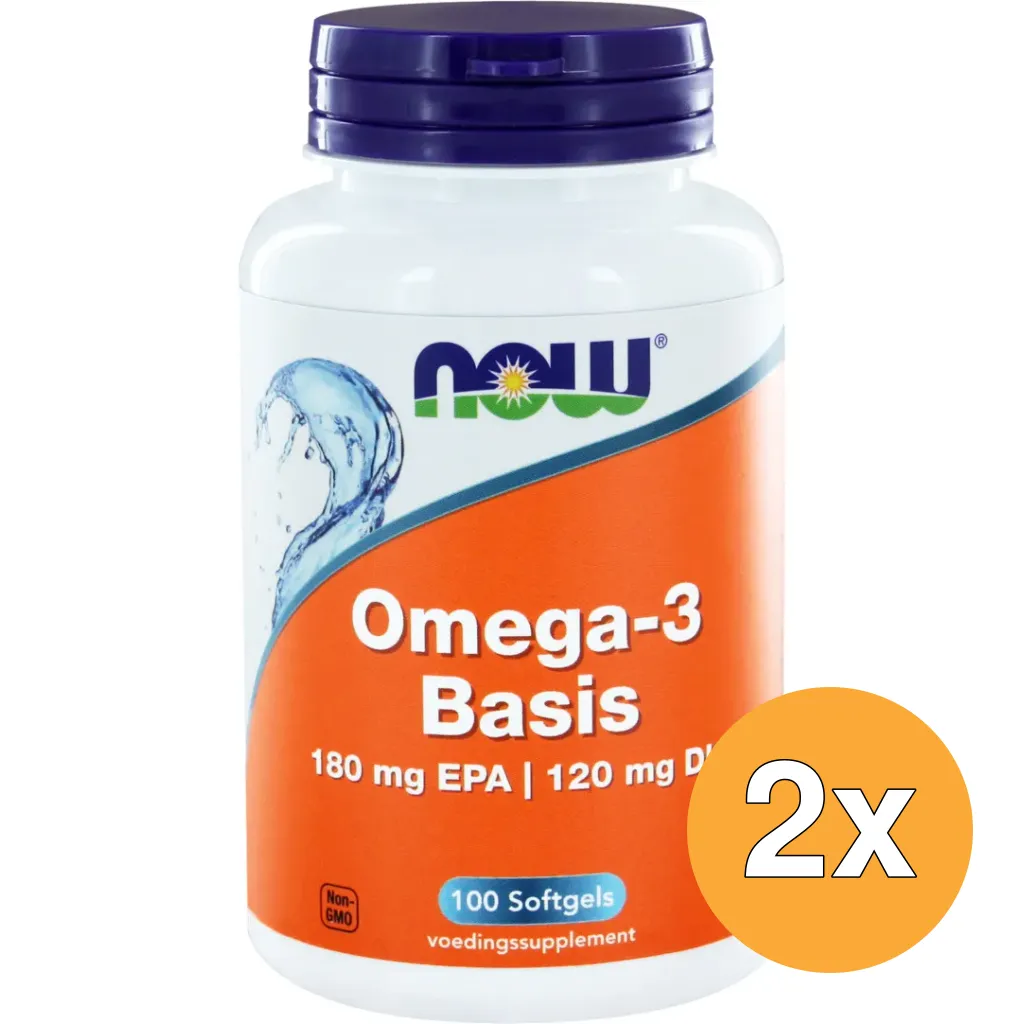 2x Now Omega-3 Basis 180 Mg Epa 120 Mg Dha (100 softgels)