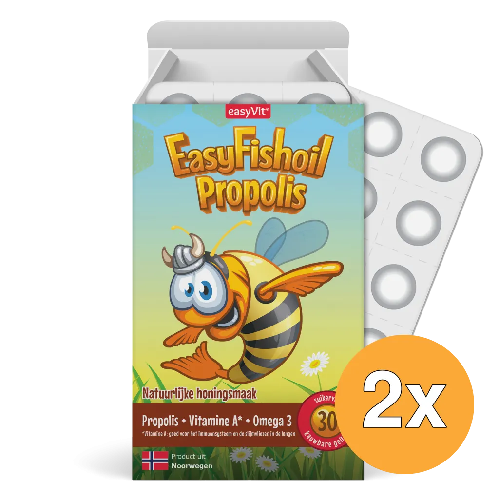 2x Easyvit Easyfishoil Propolis (30 stuks)