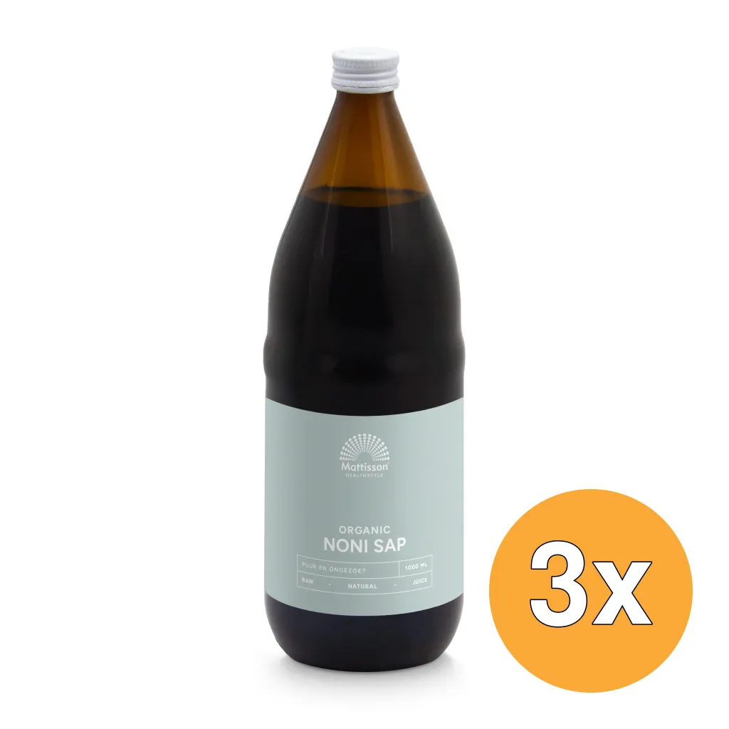 3x Mattisson Noni 100% Puur Sap Bio (1000 ml)