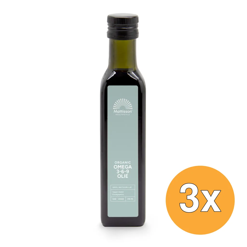 3x Mattisson Omega 3-6-9 Olie Bio (250 ml)