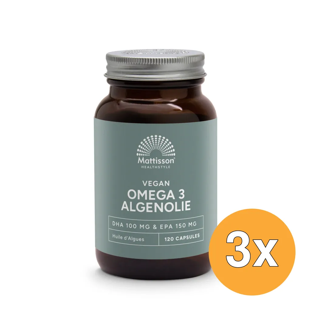 3x Mattisson Vegan Algenolie Epa 150Mg / Dha 100Mg (120 capsules)