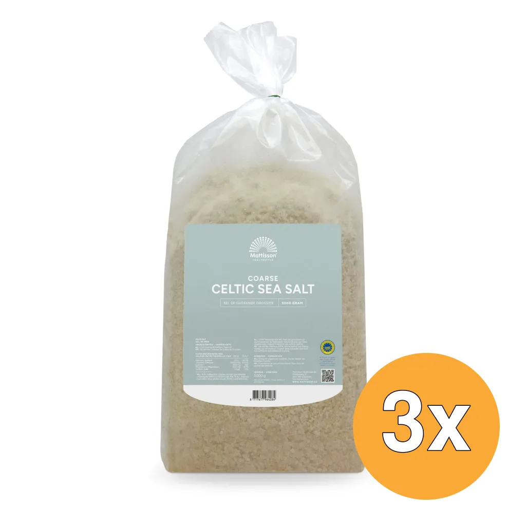 3x Mattisson Keltisch Zeezout Celtic Sea Saltgrof (5000 gr)