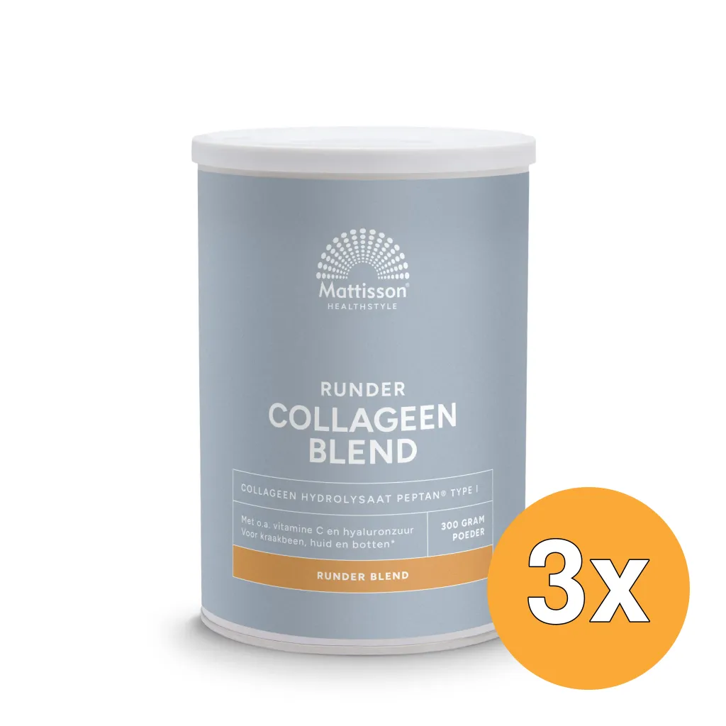 3x Mattisson Runder Collageen Poeder Blend Peptan (300 gr)