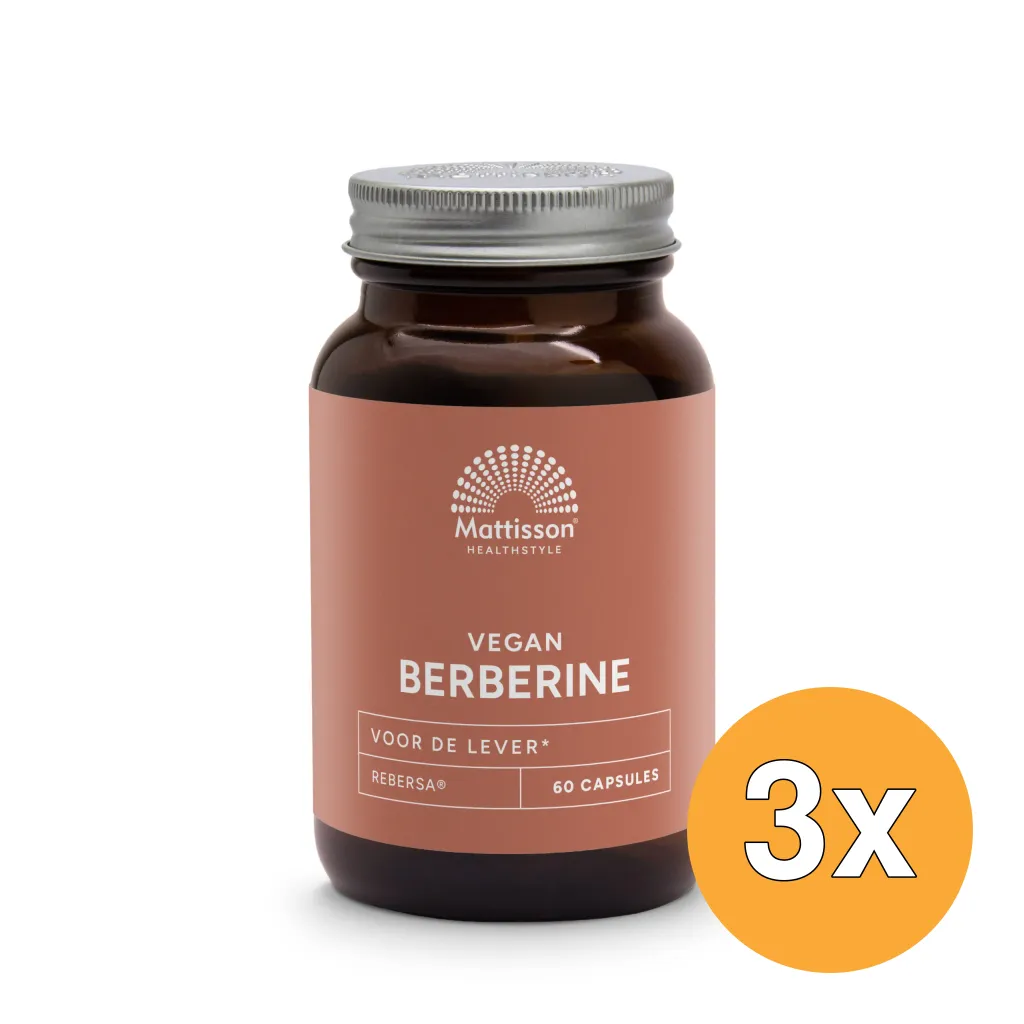 3x Mattisson Berberine 500Mg Rebersa (60 capsules)