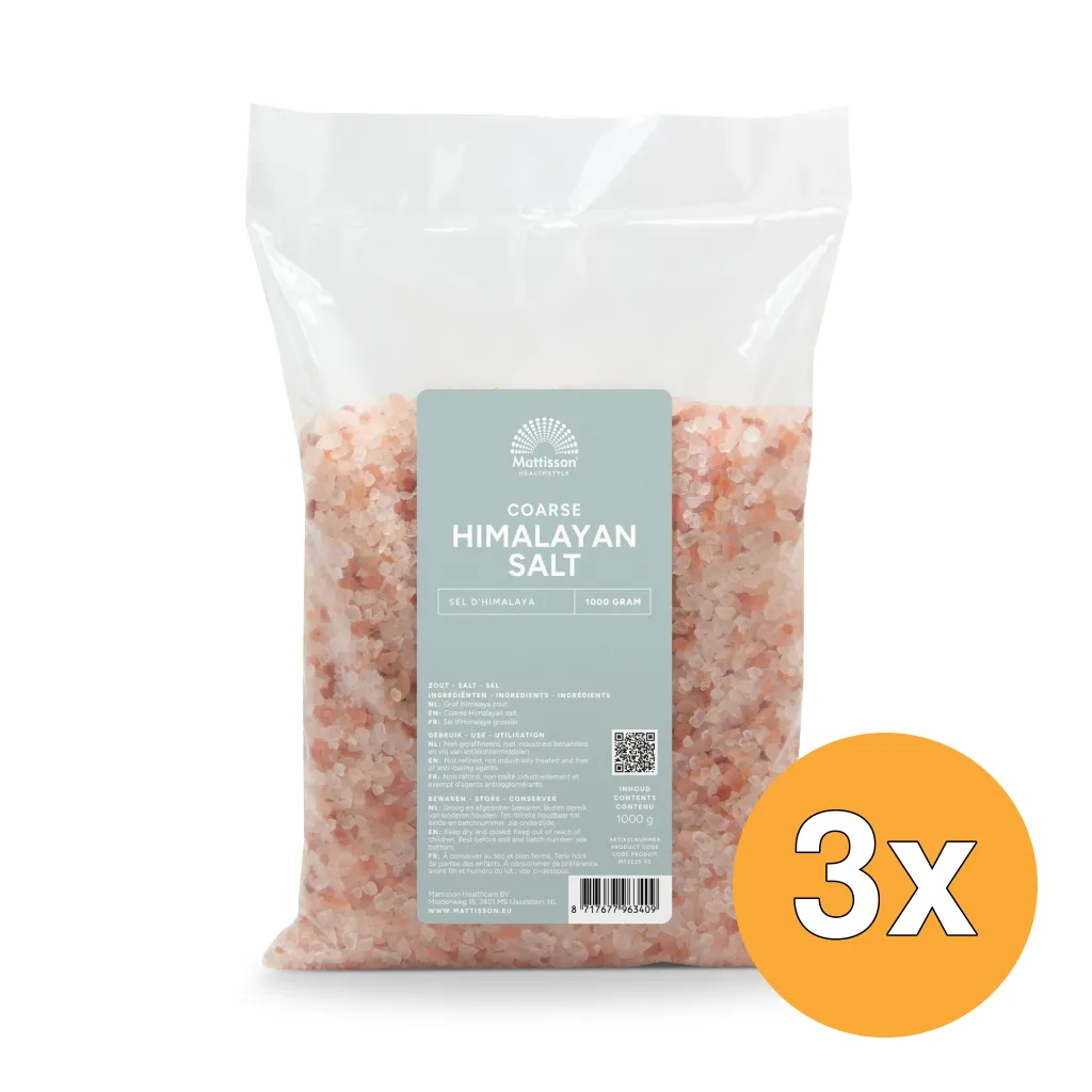 3x Mattisson Keukenzout Himalayagrof Navulzak (1000 gr)