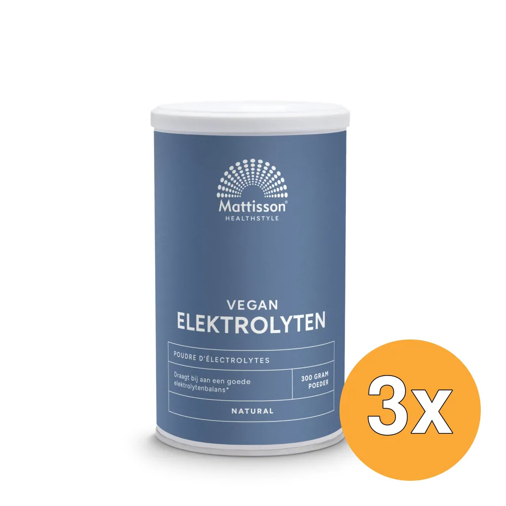 3x Mattisson Vegan Elektrolyten Poeder Naturel (300 gr)