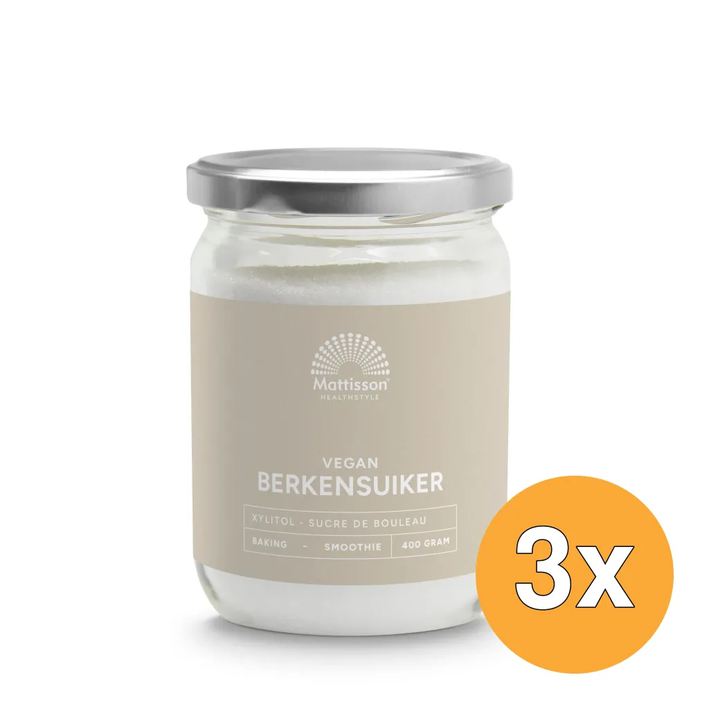 3x Mattisson Berkensuiker Xylitol (400 gr)