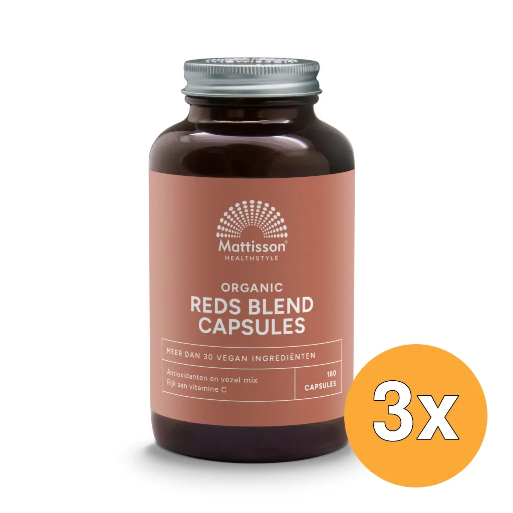 3x Mattisson Organic Reds Blend Bio (180 vega capsules)