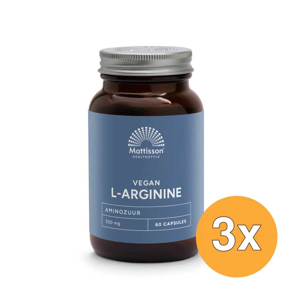 3x Mattisson L-Arginine 500Mg (60 capsules)