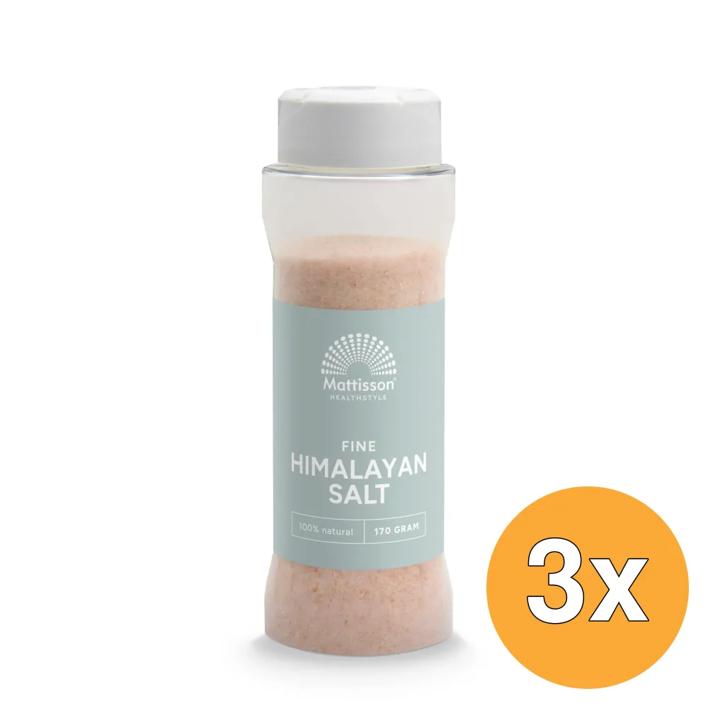 3x Mattisson Himalaya Zout Fijn Strooibus (170 gr)