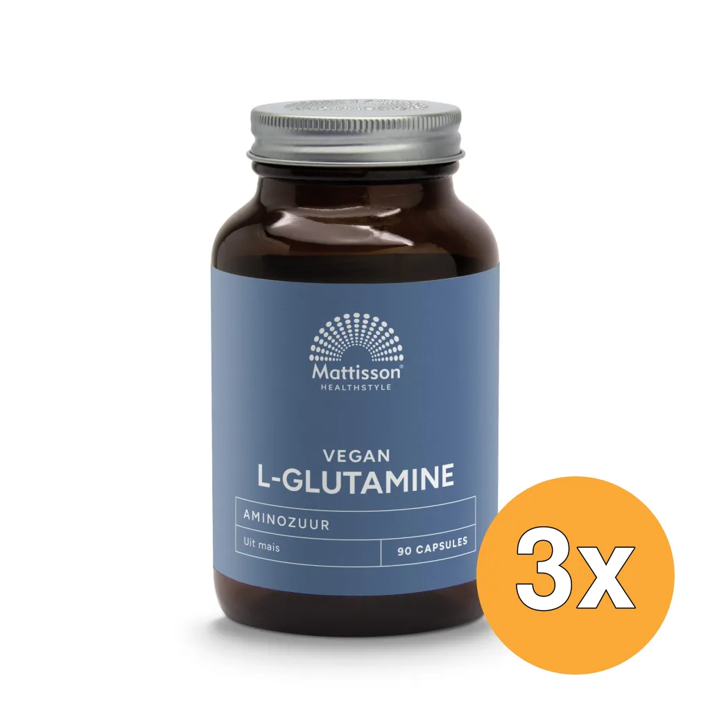 3x Mattisson L-Glutamine 500Mg (90 capsules)